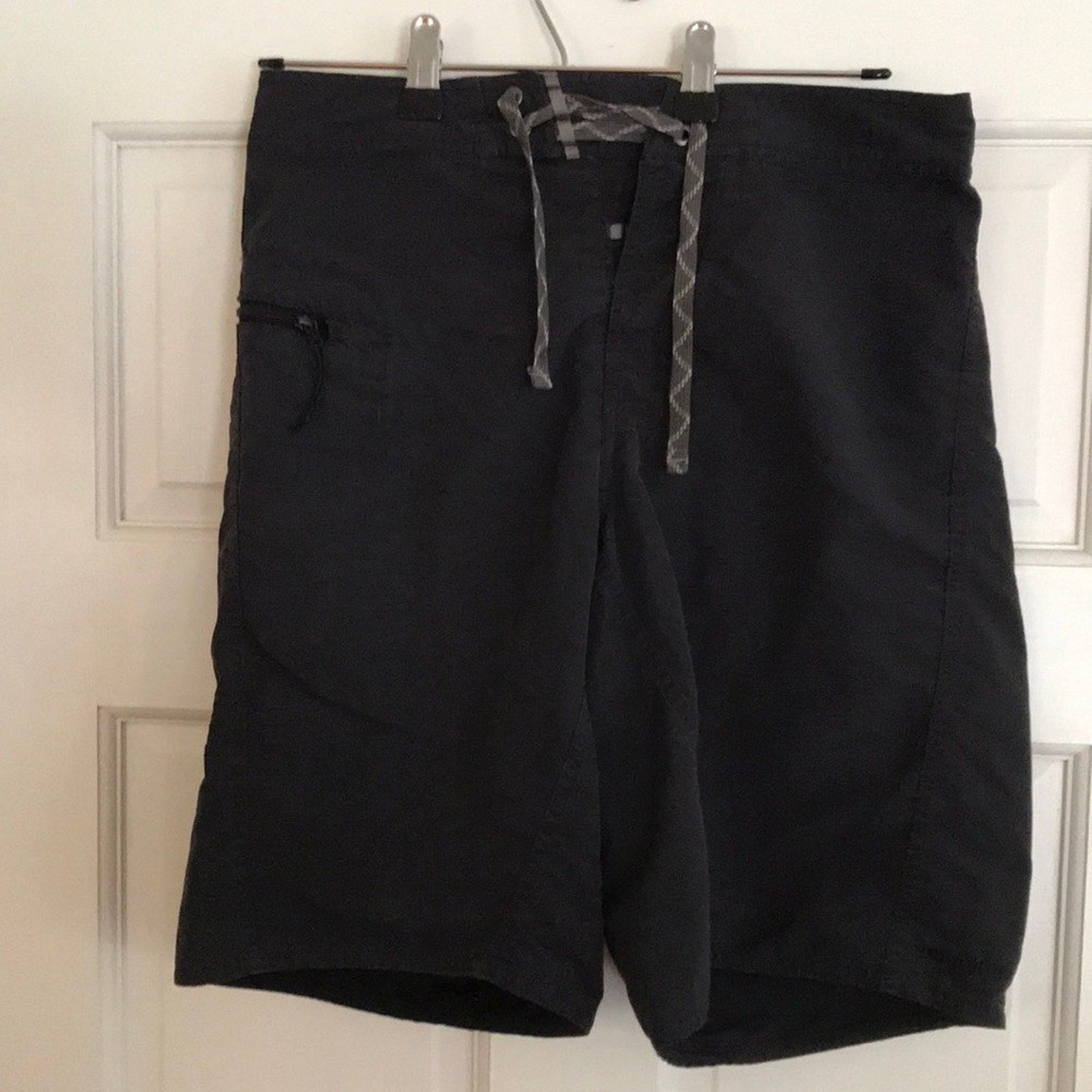 Patagonia, black board shorts, 28 waist